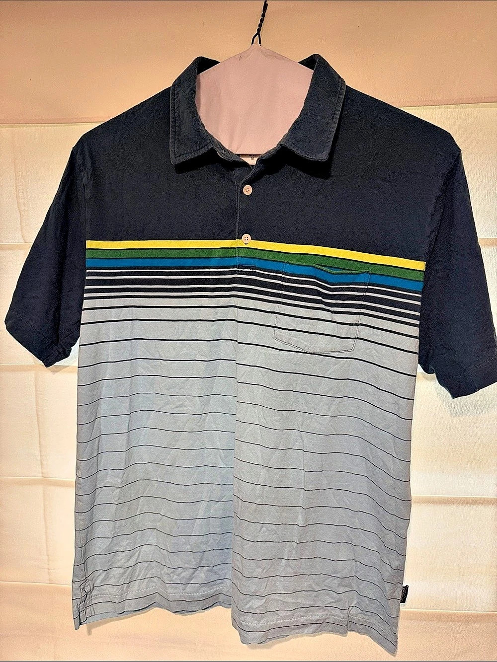 Patagonia Men's Organic Cotton Striped Polo Size Medium
